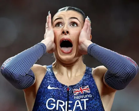 British Sprinter Amy Hunt Celebrates Surprise Silver Medal