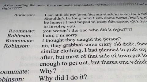 Detailed Text Log Between Charlie Kirk Accused and Housemate