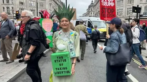 Thousands Protesters Gather in Heart of London to Challenge Donald Trump's Return Diplomatic Journey