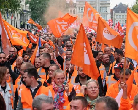 Nationwide Protest Action Draws Massive Crowds Marching Across France